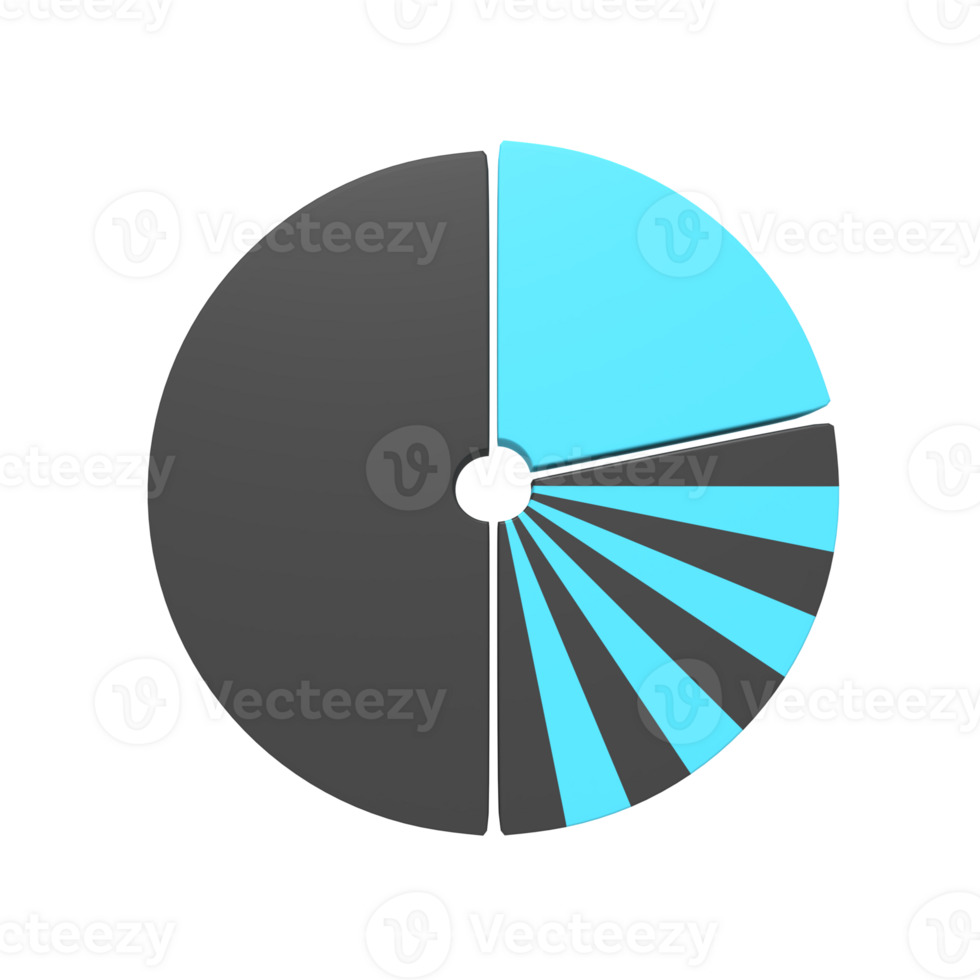 3d icon of statistics pie chart png