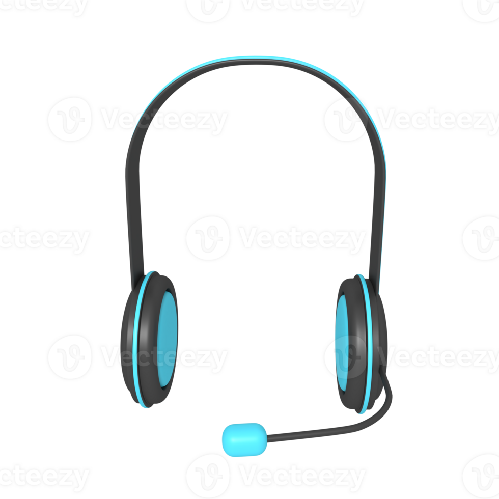3d icon of Communication icon earphone with mic png