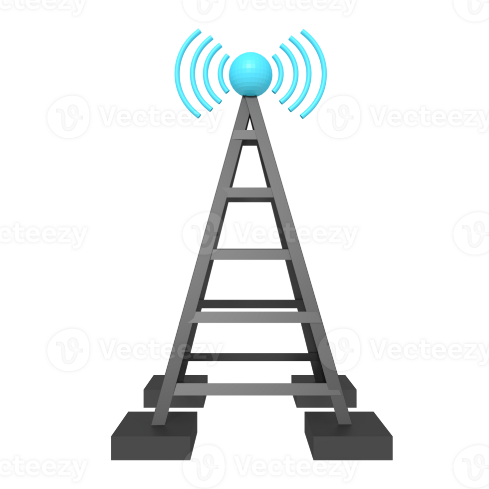 3d ícone do torre transmissor Internet png