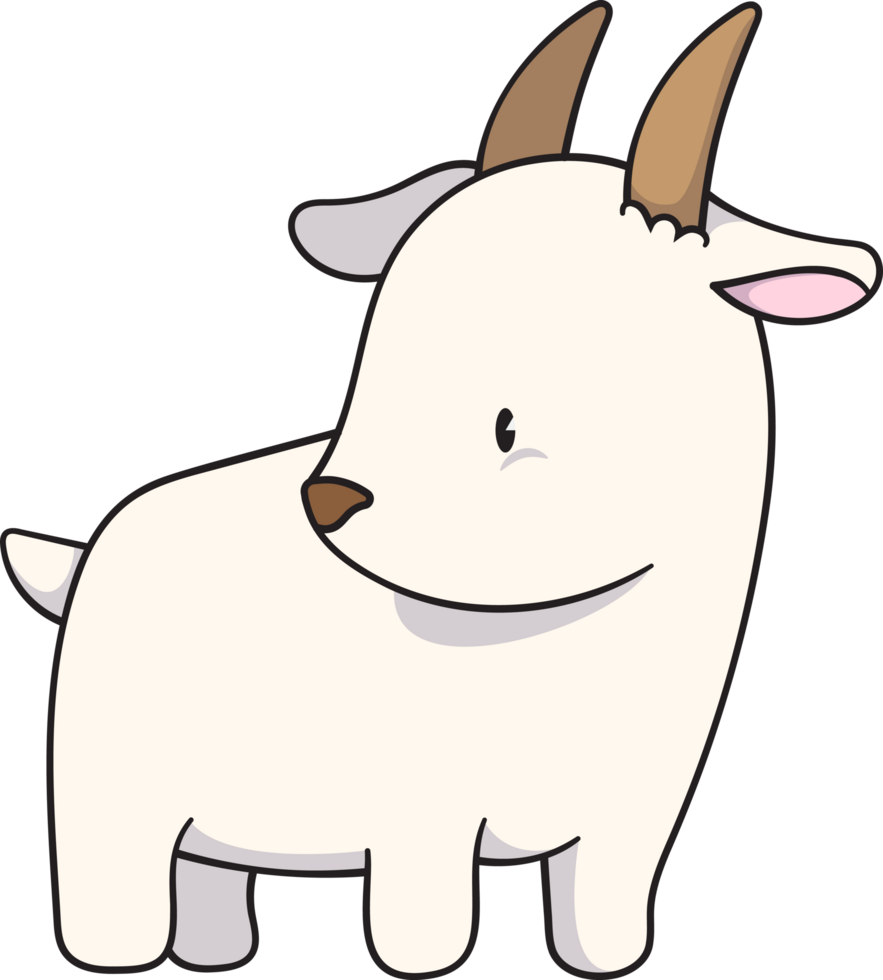 Cartoon cute Goat, Animal png