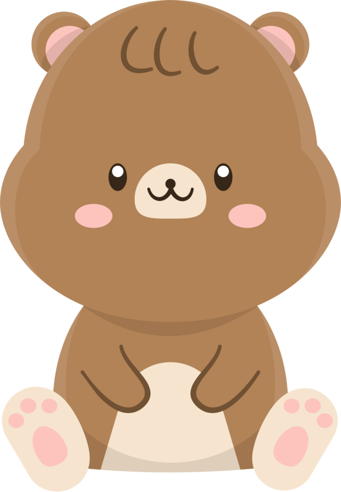 Cartoon cute bear Character png