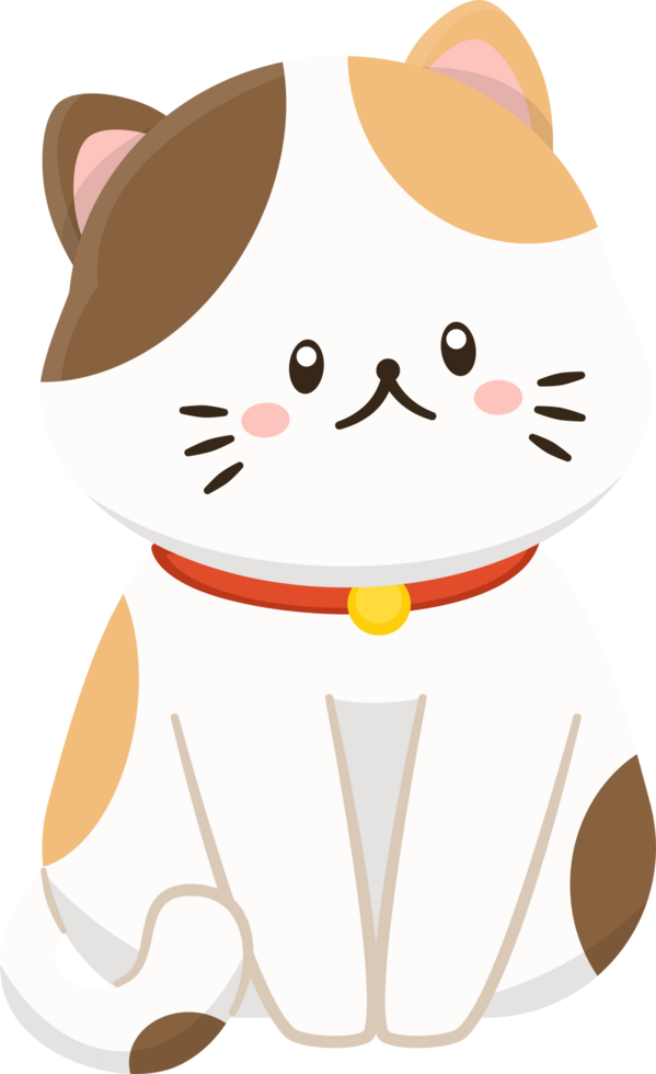 Cartoon cute cat Character png