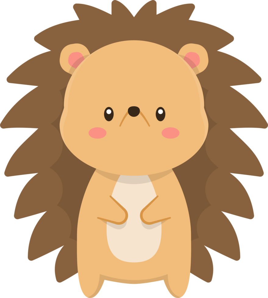 Cartoon cute hedgehog Character png