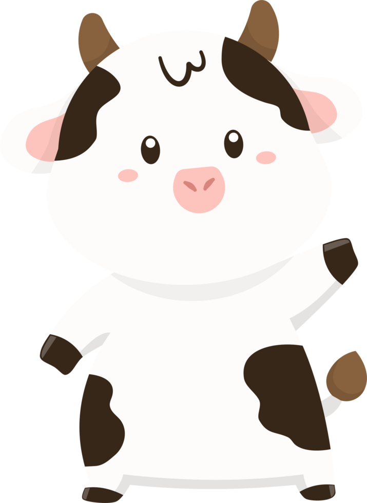 Cartoon cute ox or cow Character png