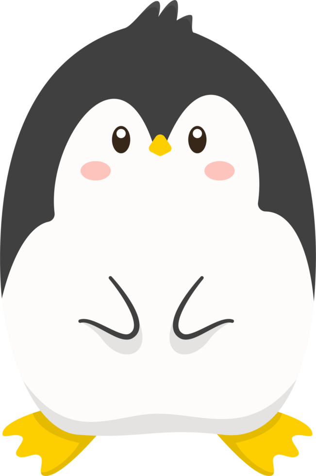 tekenfilm schattig pinguïn karakter png