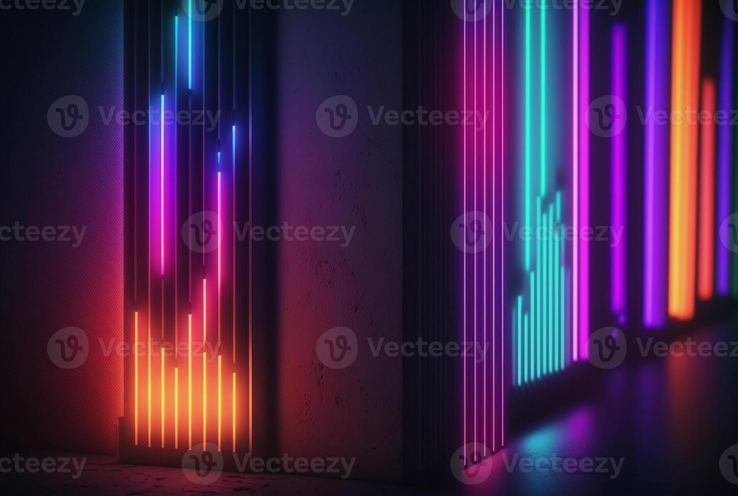 realistic neon light background. photo