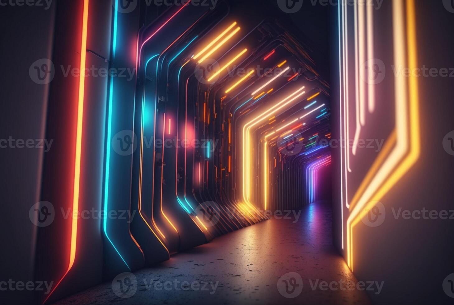 realistic neon light background. photo
