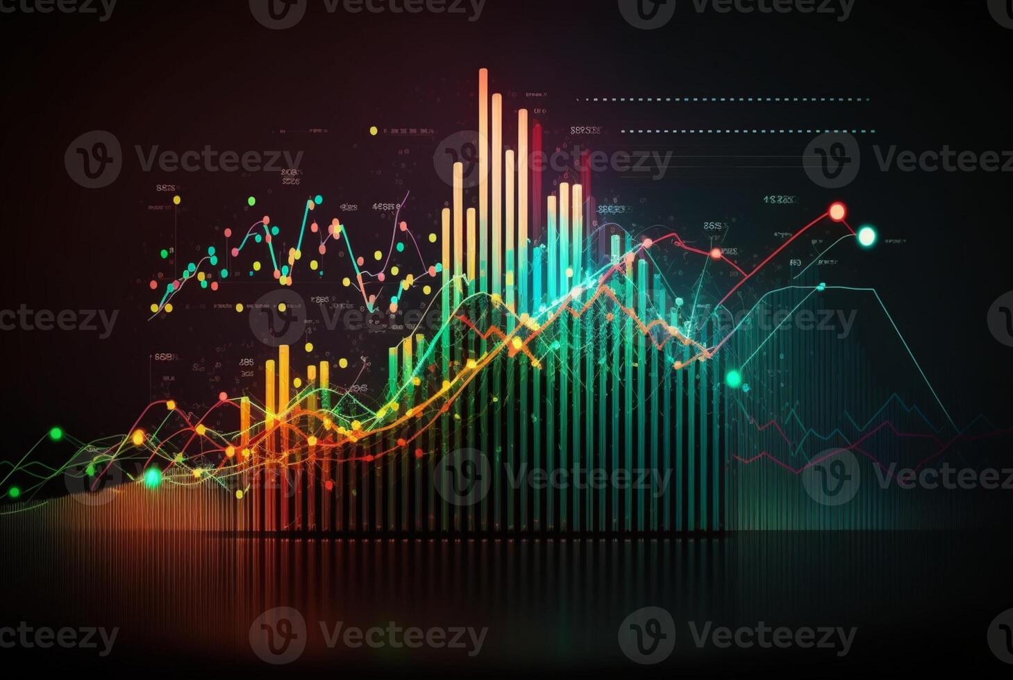 Abstract Background chart stock market. . photo