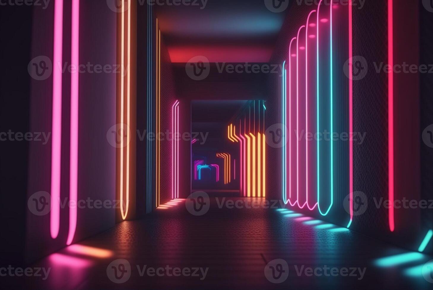 realistic neon light background. photo