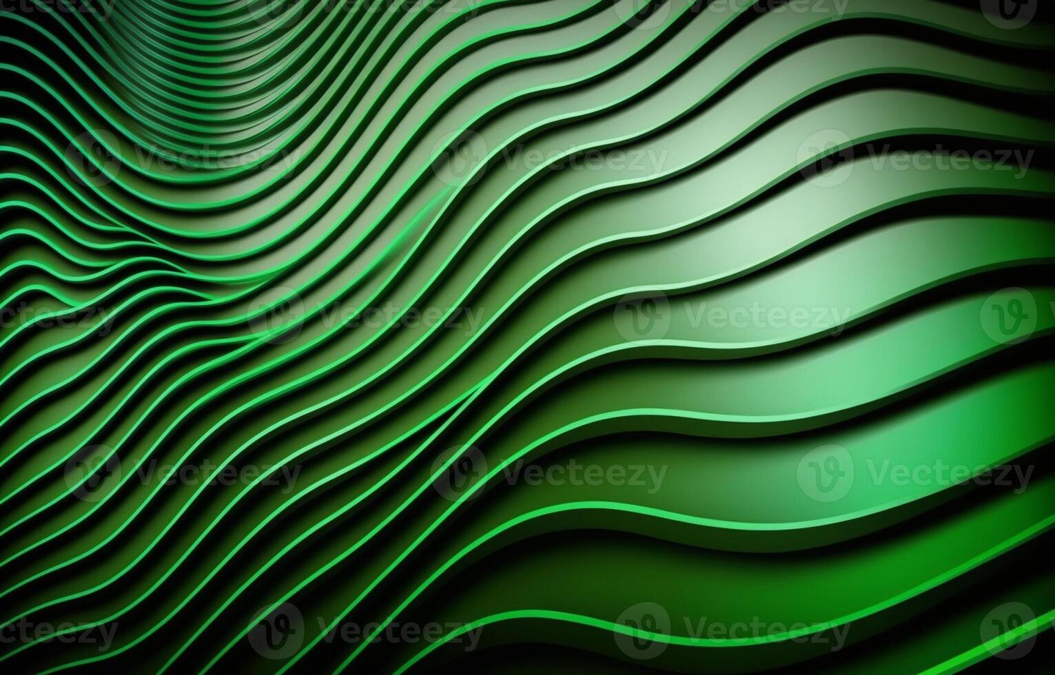 Wavy abstract green background. photo