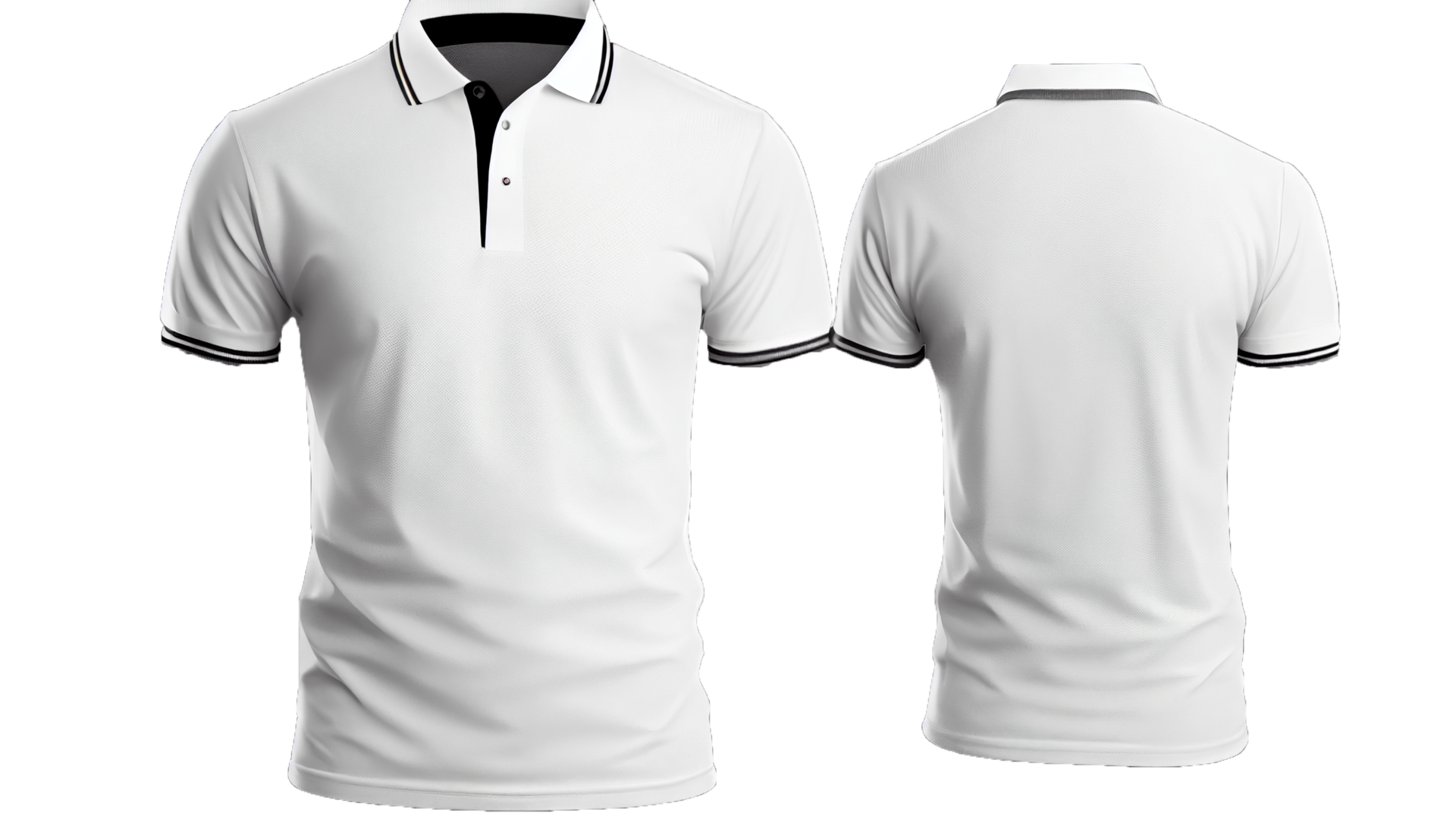 Polo shirt short Sleeve print mockup, 3d render, Front and back, copy ...