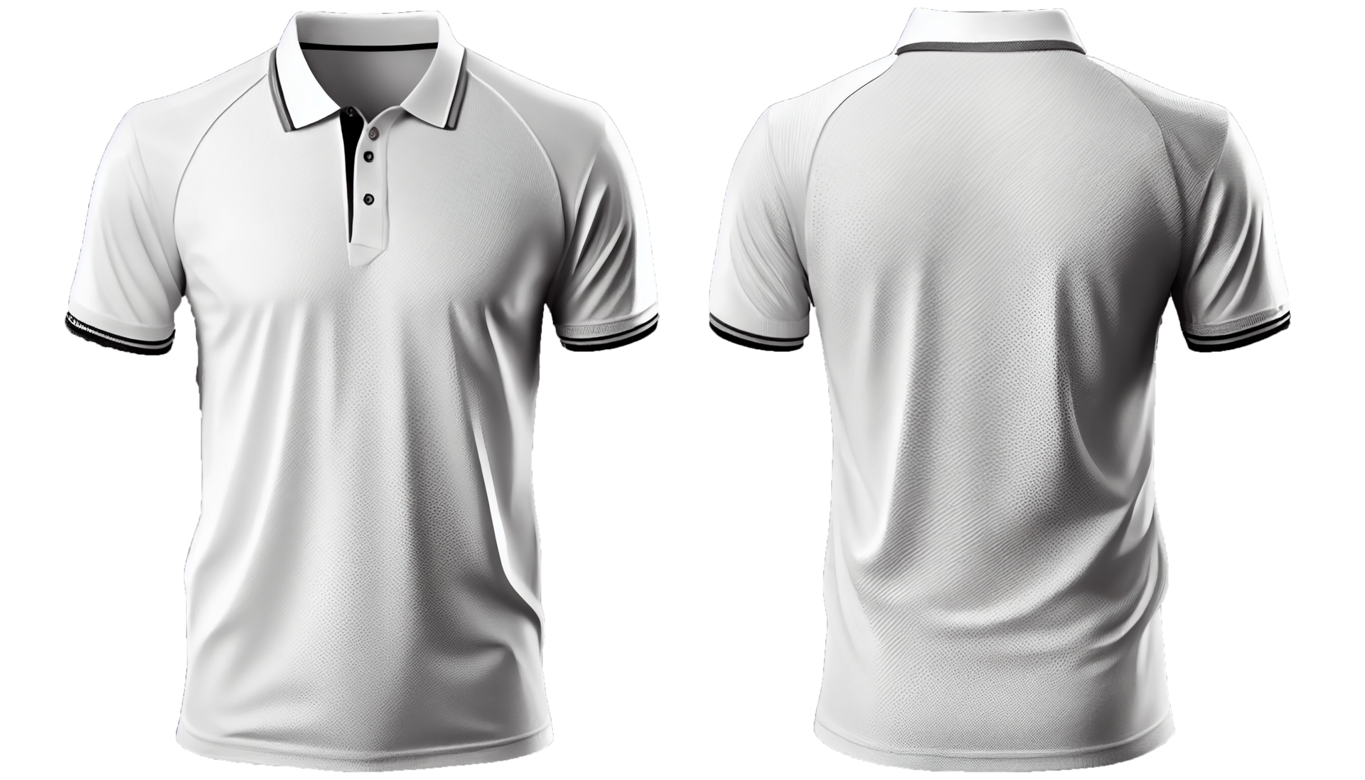 Polo shirt short Sleeve print mockup, 3d render, Front and back, copy ...