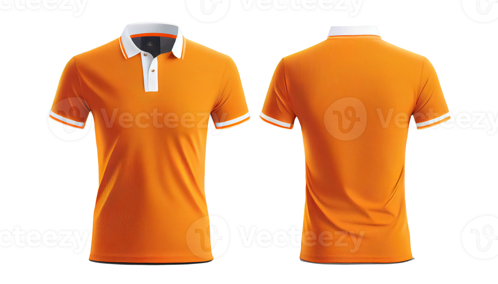 Polo shirt short Sleeve print mockup, 3d render, Front and back, copy ...