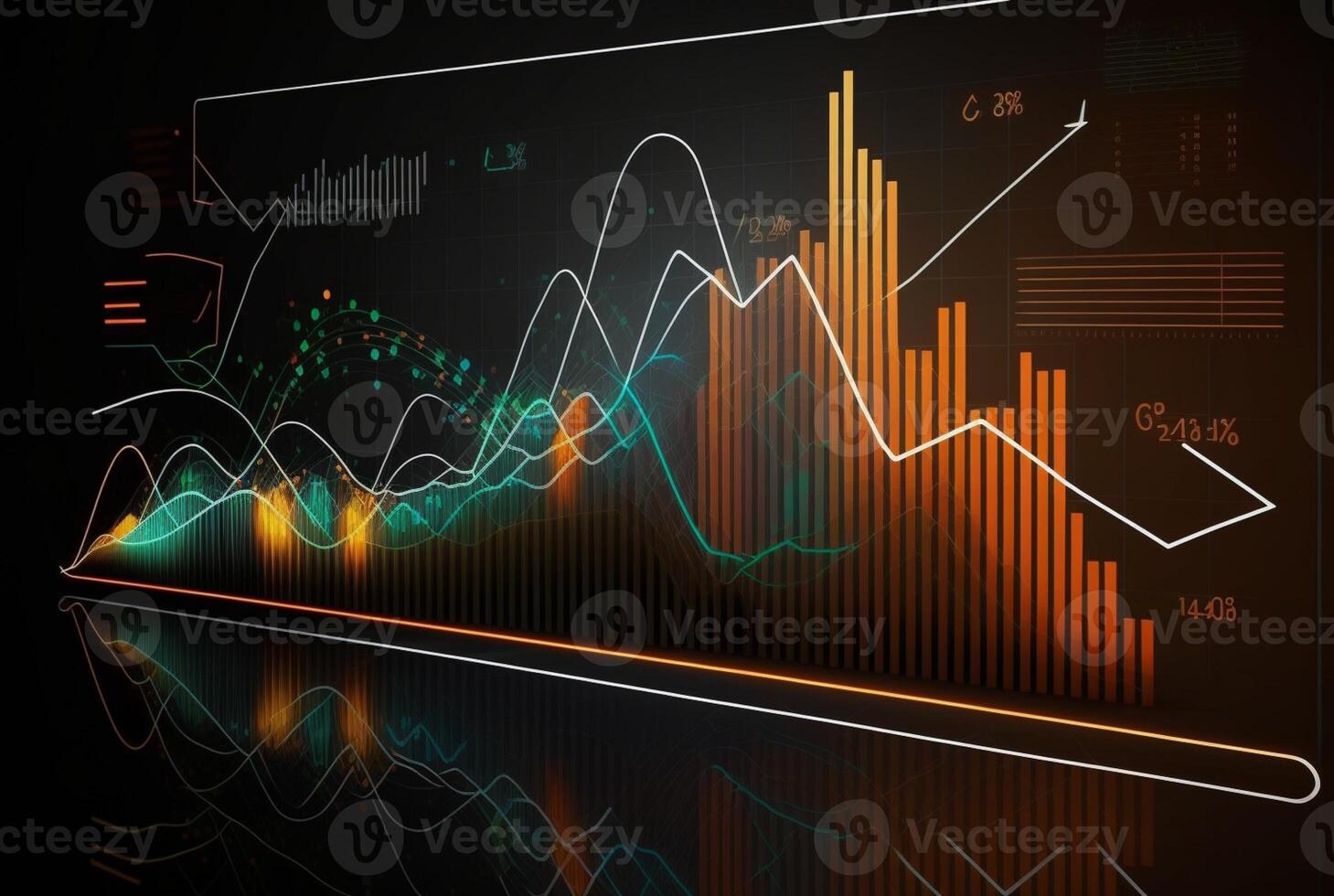 Abstract Background chart stock market. . photo