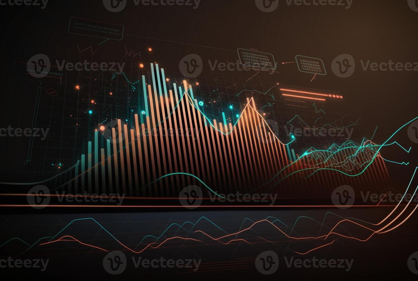 Abstract Background chart stock market. . photo