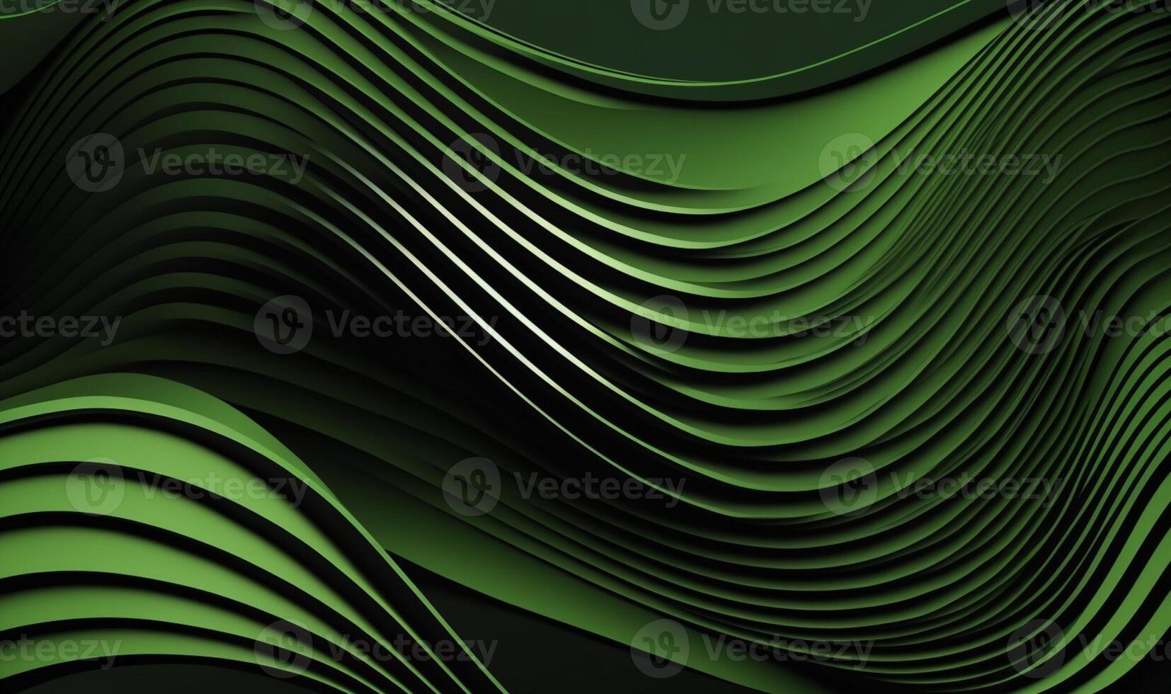Wavy abstract green background. photo