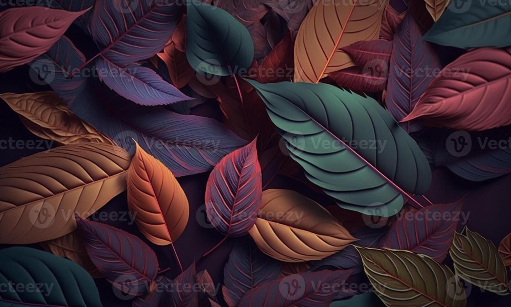 colorful leaves abstract background. photo