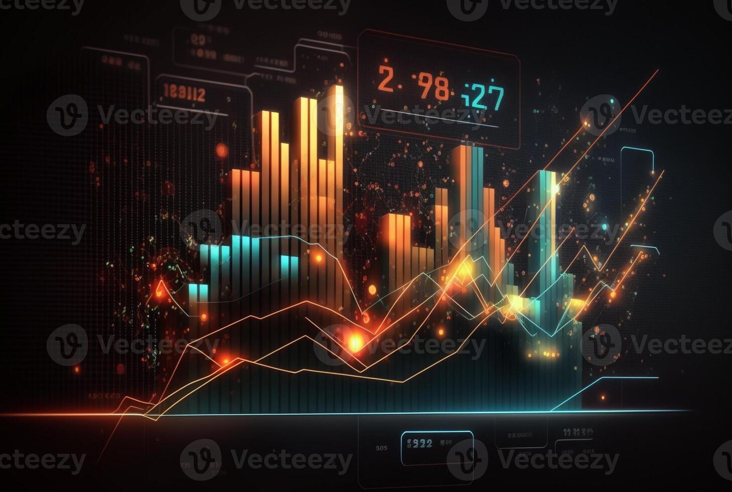 Abstract Background chart stock market. . photo