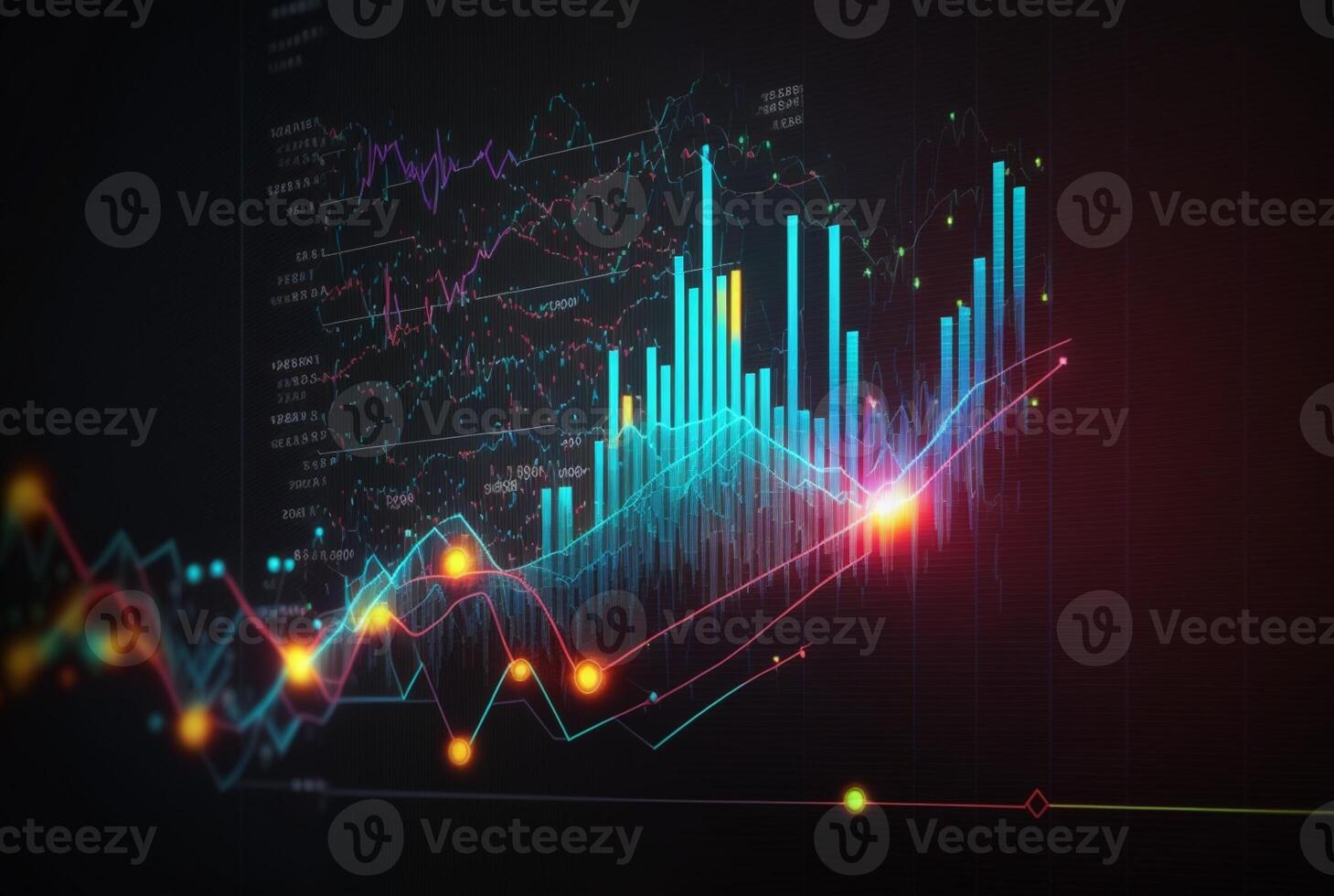 Abstract Background chart stock market. . photo