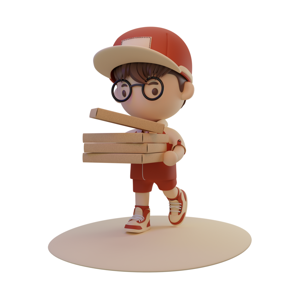 3d Character delivery png