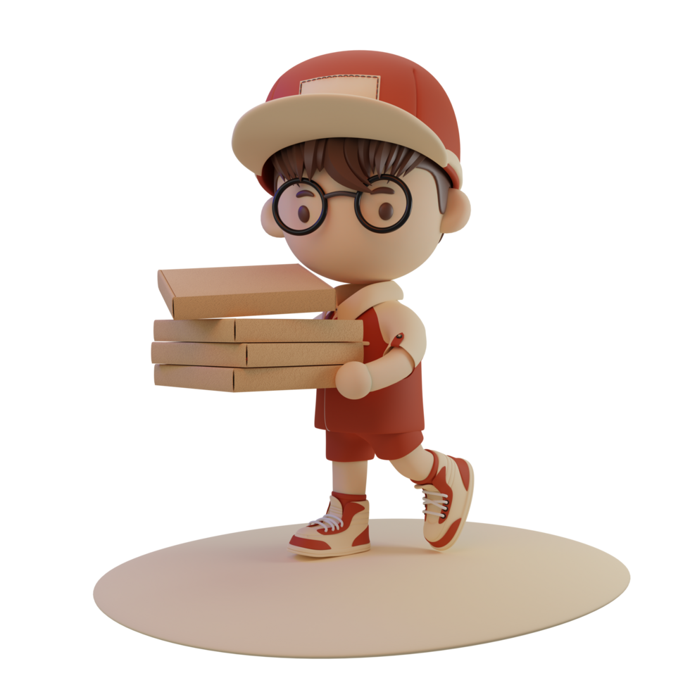 3d Character delivery png