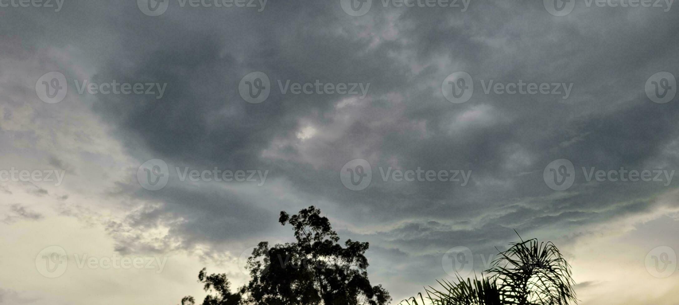 sky with clouds in the late afternoon photo