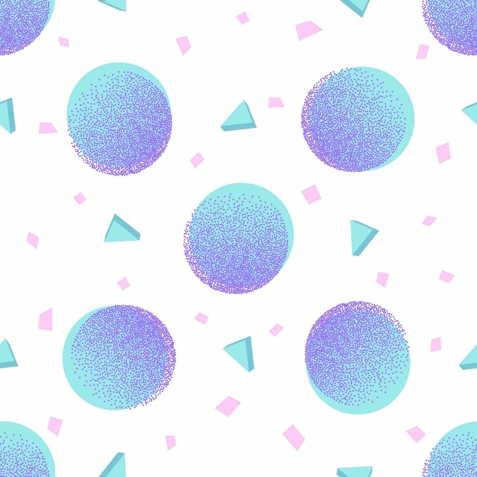90s seamless pattern squiggle scribble. Retro Memphis style. Abstract geometric shape. Fashion print. Y2K. vector