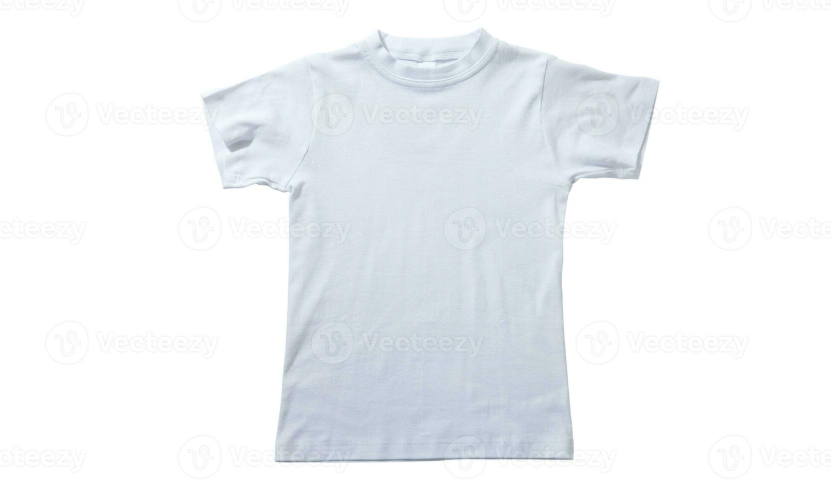 frente puntos de vista en Niños camisetas aislado en blanco antecedentes. Bosquejo para diseño foto