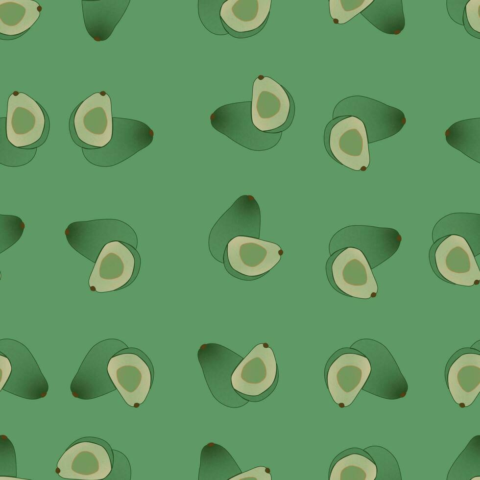 Avocado Pattern Seamless vector