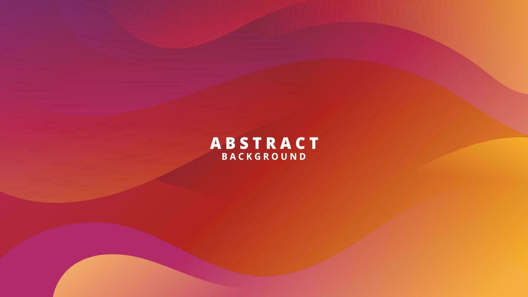 Abstract Gradient Red Orange liquid Wave Background vector