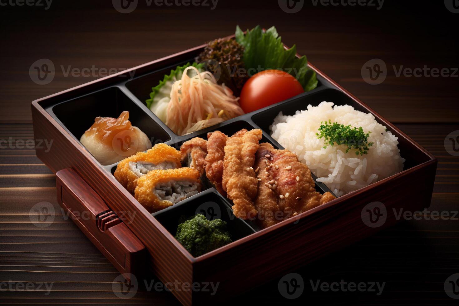 Japanese bento box AI Generate photo