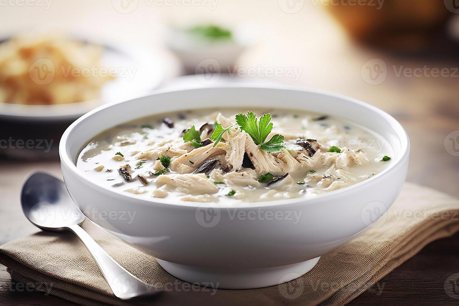A Bowl of soup AI Generate photo