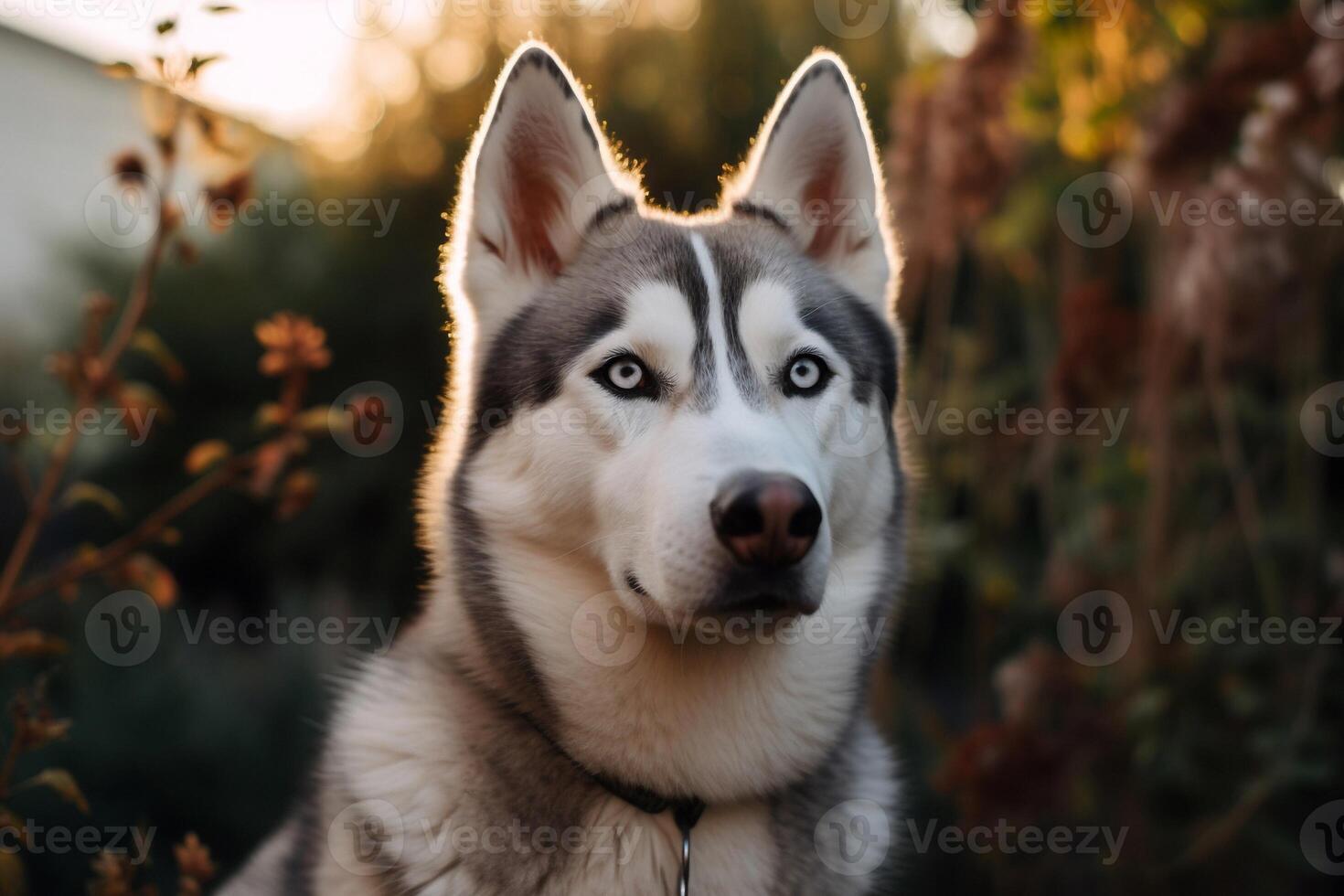 Portrait of siberian husky AI Generate photo