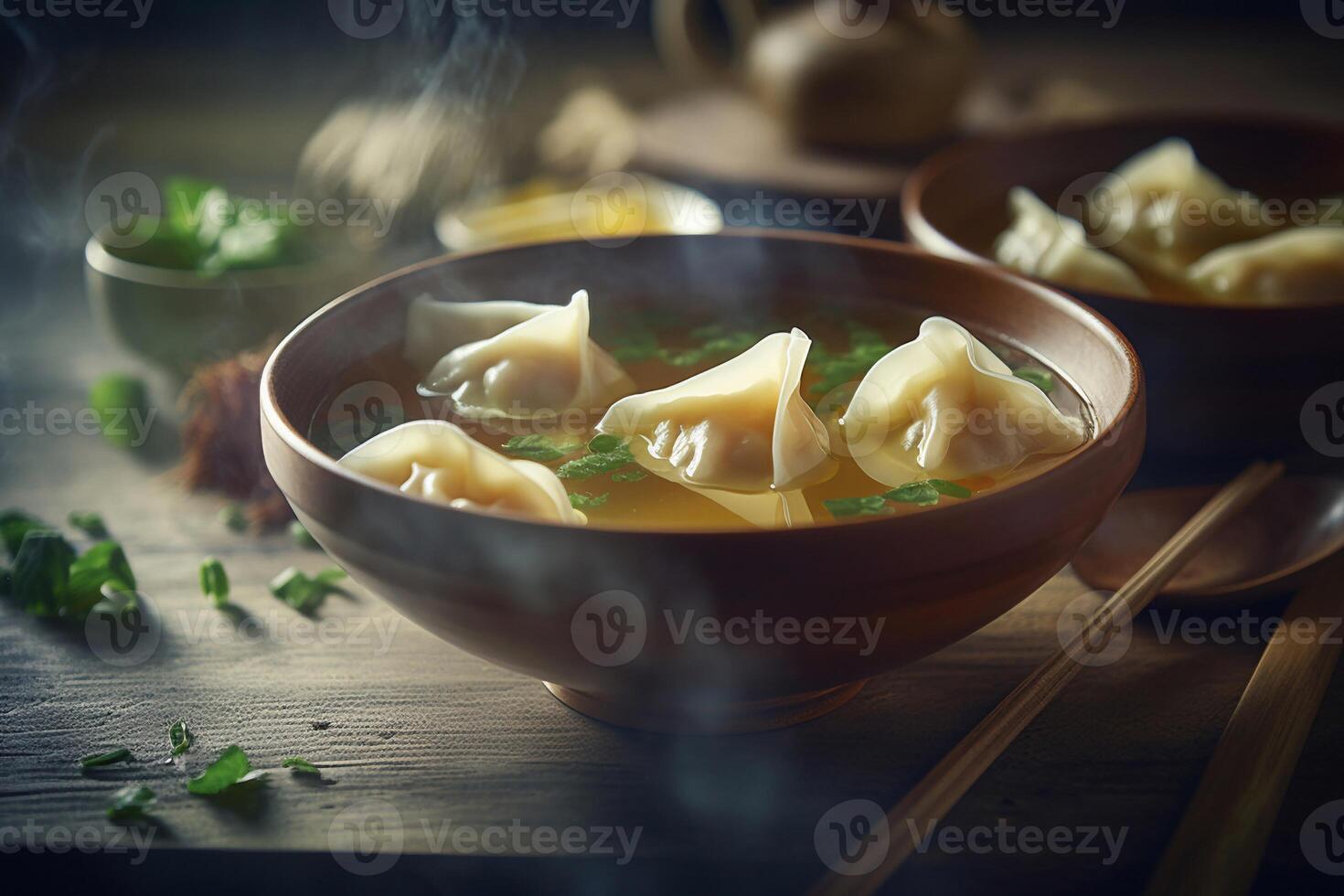 A Bowl of soup AI Generate photo