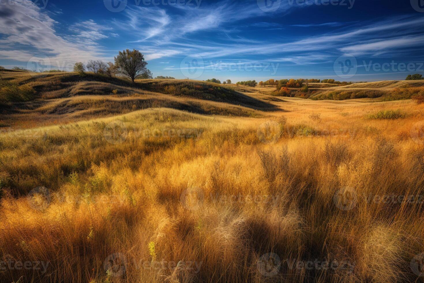 Meadow in the hills AI Generate photo