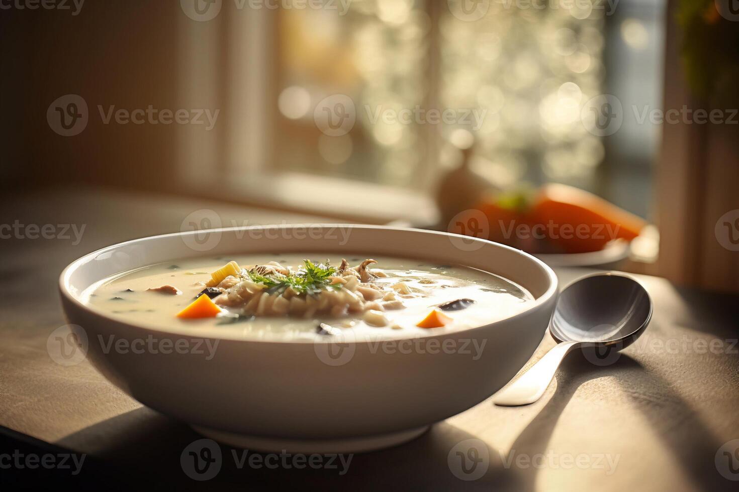 A Bowl of soup AI Generate photo