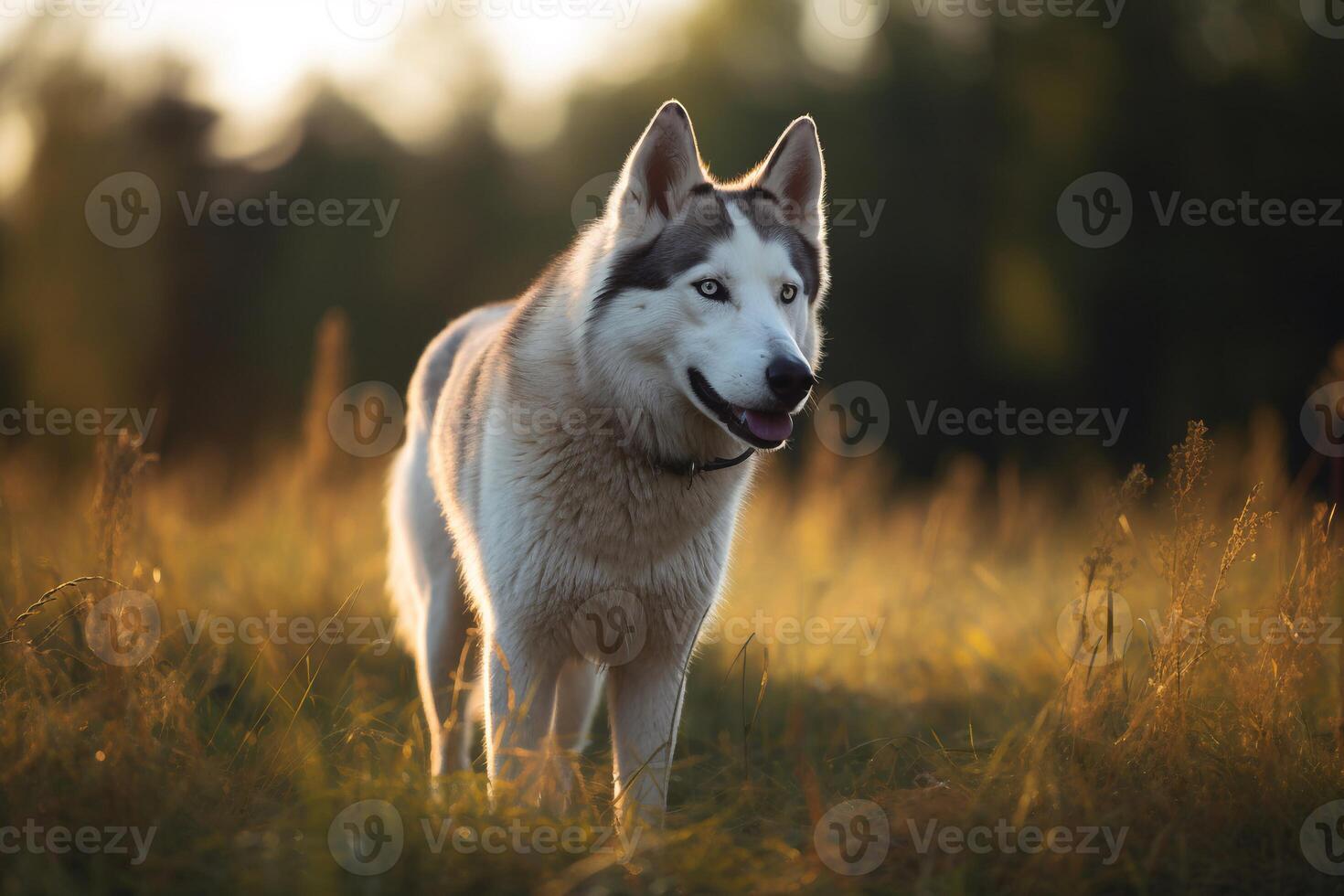 Portrait of siberian husky AI Generate photo