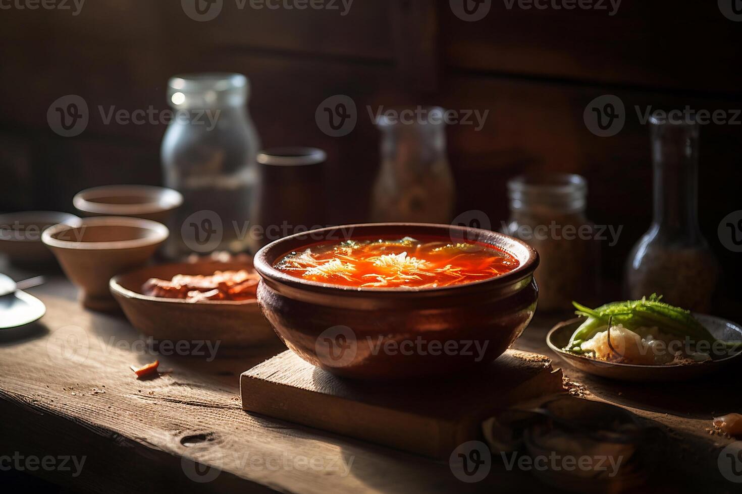 A Bowl of soup AI Generate photo