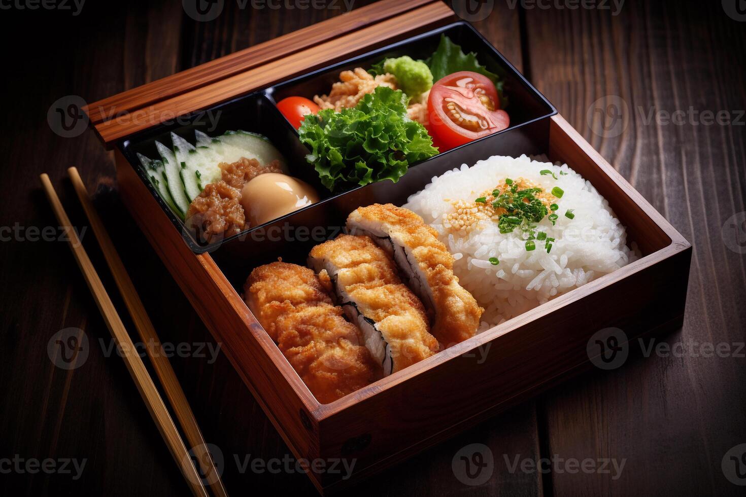 Japanese bento box AI Generate photo