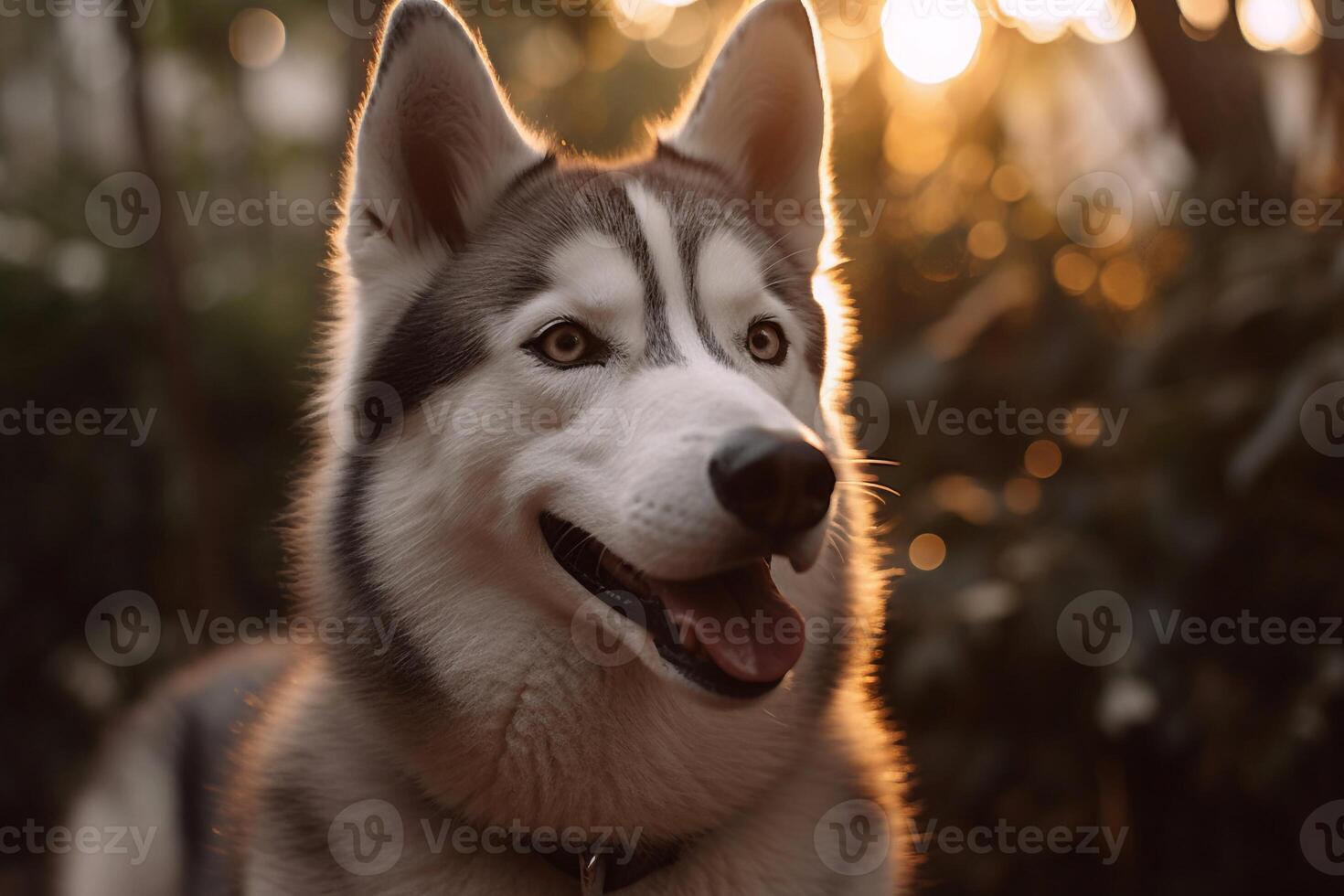 Portrait of siberian husky AI Generate photo