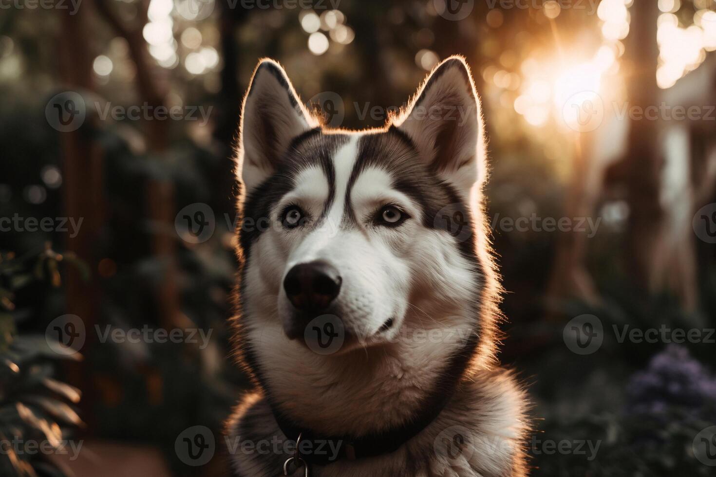 Portrait of siberian husky AI Generate photo
