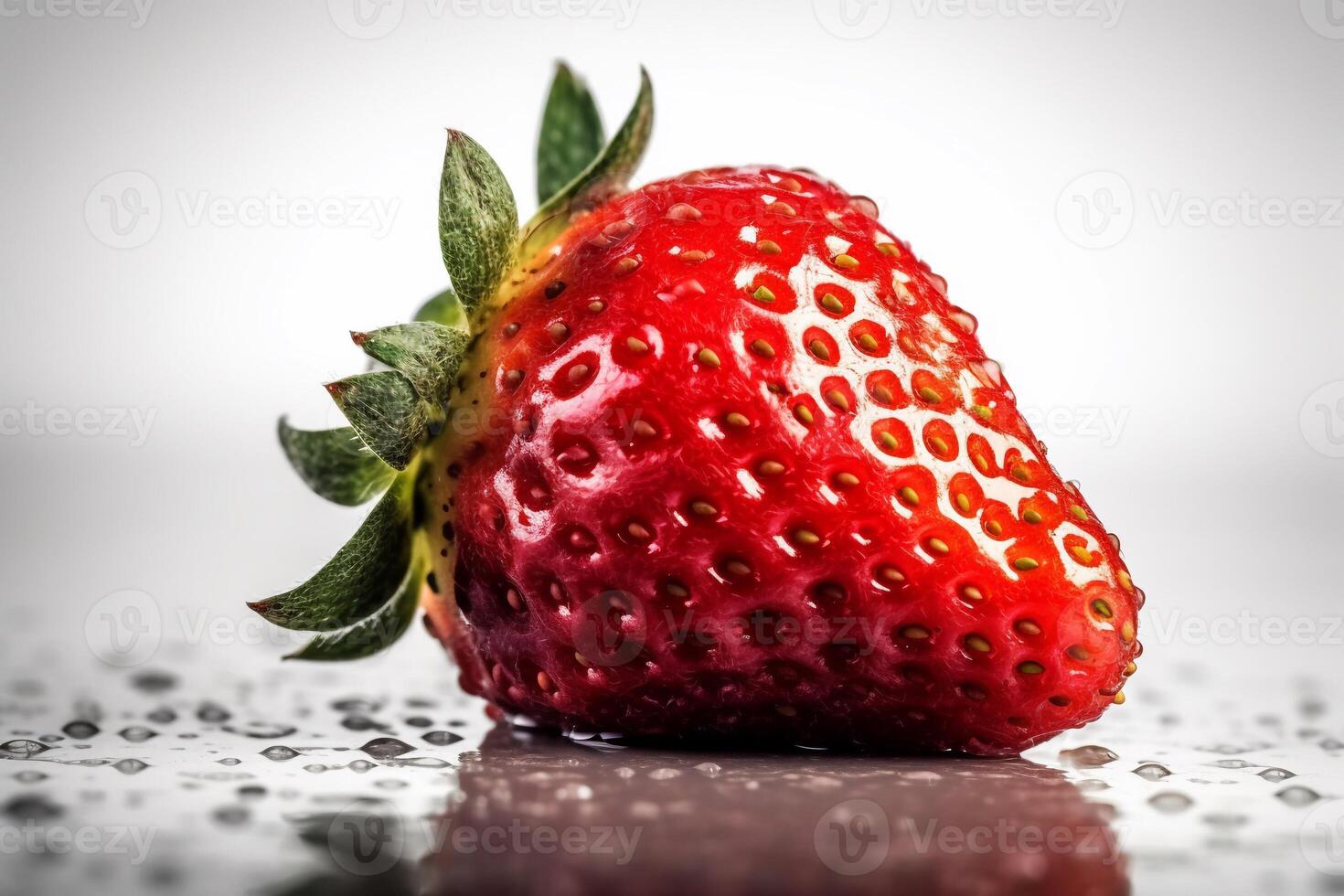 Strawberry isolated on white ai generate photo