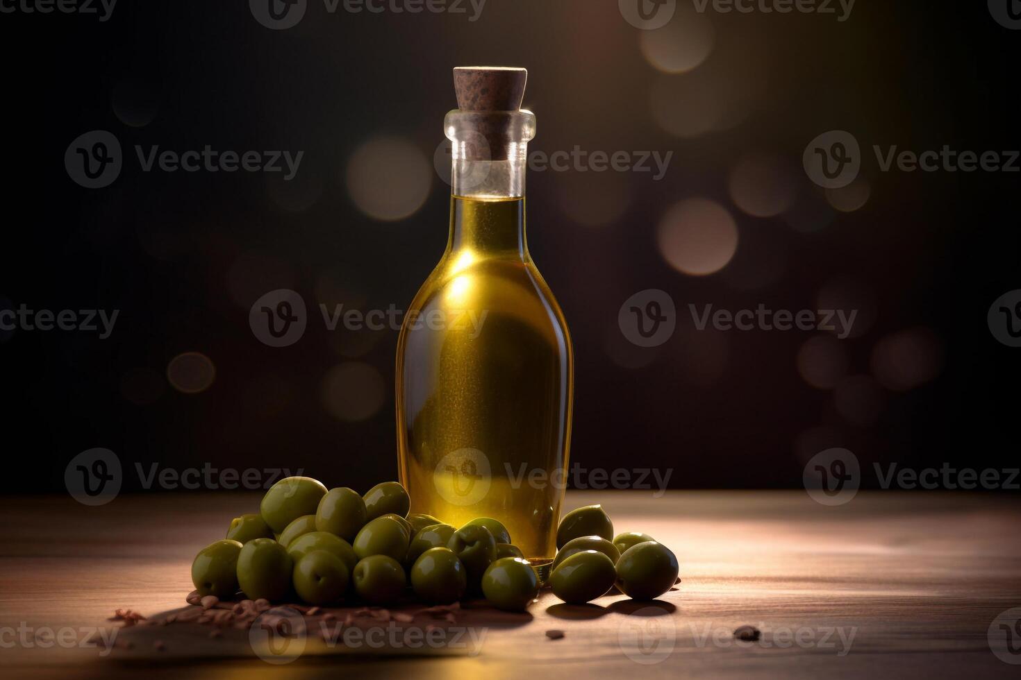 Essential oil on the table AI Generate photo