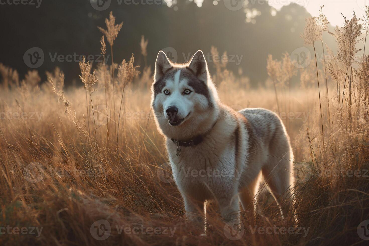 Portrait of siberian husky AI Generate photo