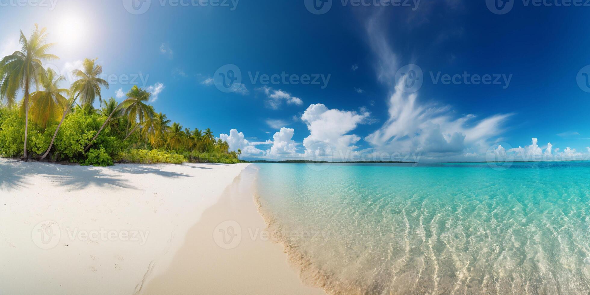 Beautiful beach view AI Generate photo
