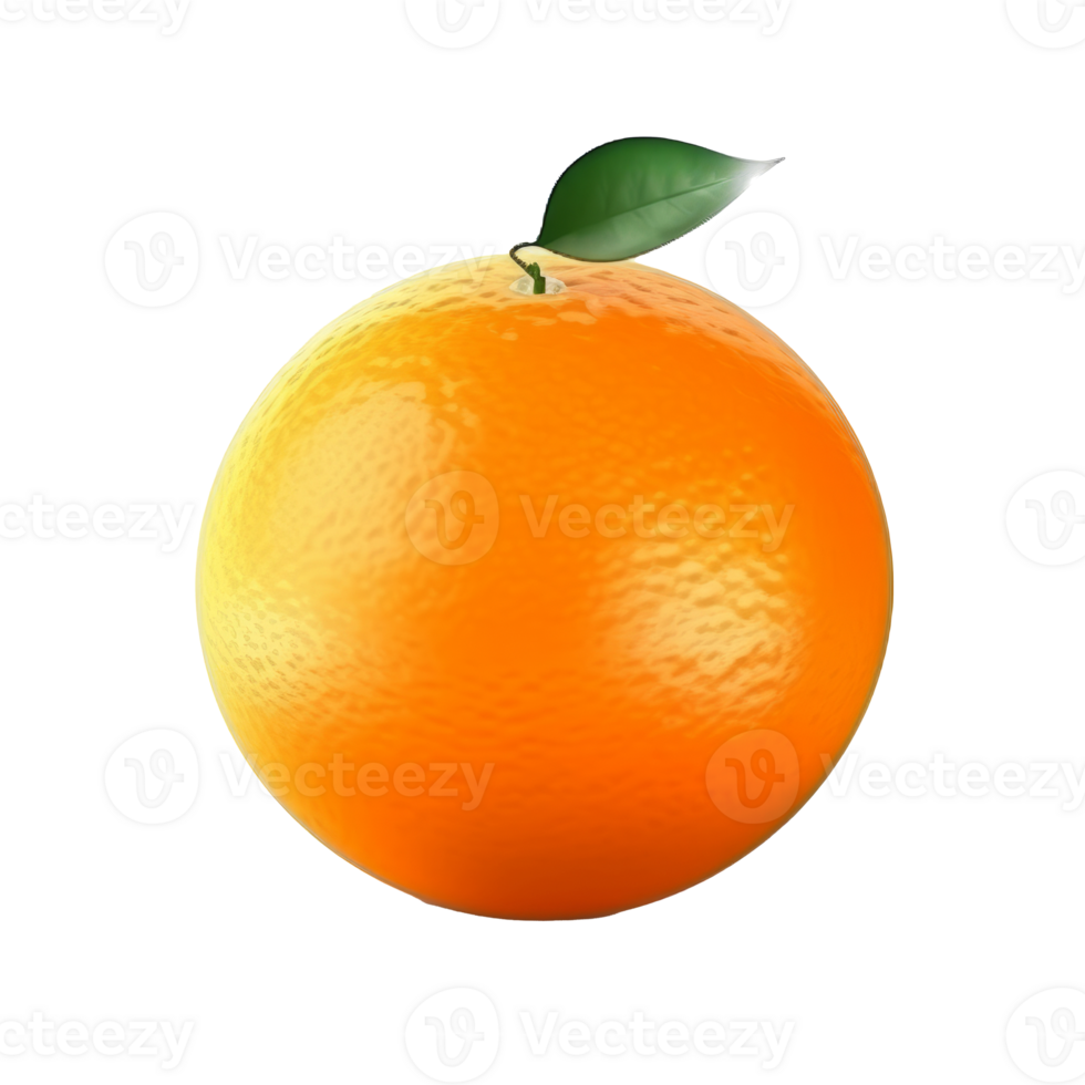 Orange isolated. Illustration png