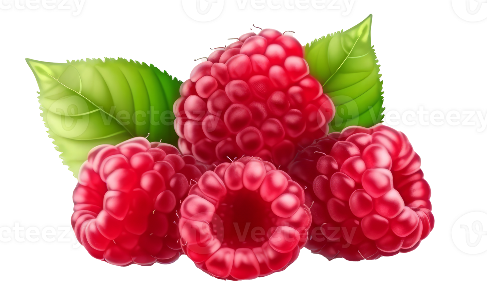 Fresh raspberry isolated. Illustration png