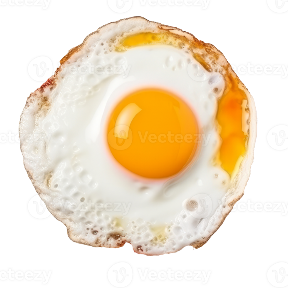 Fried egg isolated on transparent background. Top view AI Generated  27187877 PNG