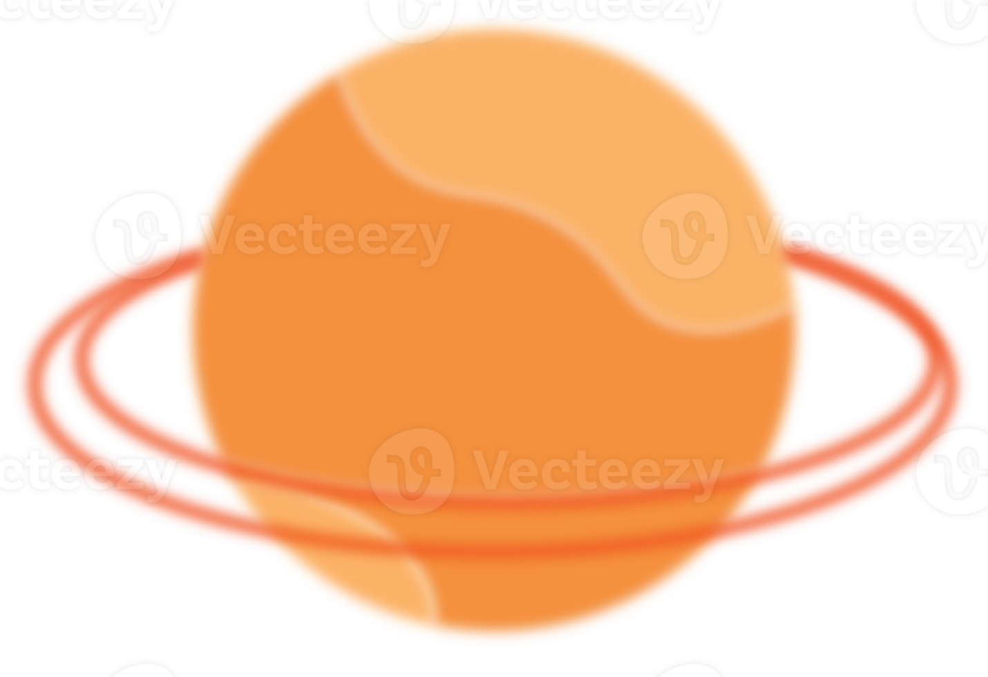 illustrazione grafico di pianeta sfocato icona png