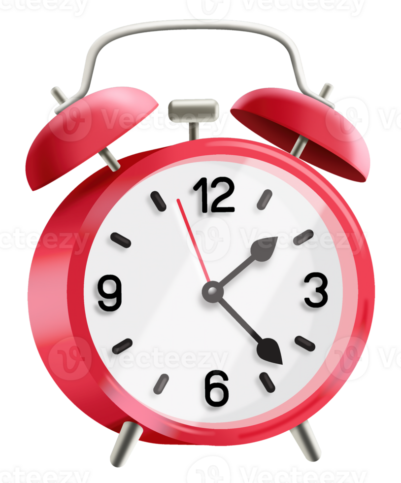 alarma reloj rojo color png